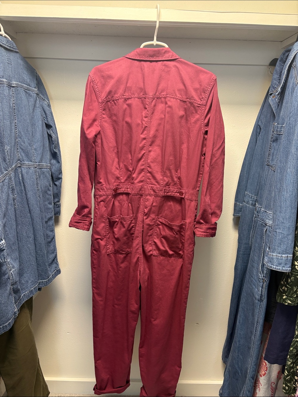Outerknown Rose-Pink Utility Jumpsuit - Picture 3 of 3